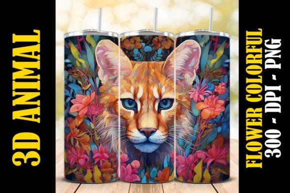 3D African Golden Cat Tumbler 2: A Unique and Stylish Drinkware Option