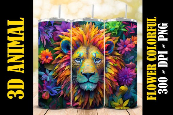 3D Asiatic Lion Tumbler 3: A Unique Blend of Art and Functionality