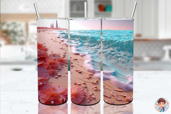 3D Beach Flower Paper Tumbler Wrap 5: A Versatile Addition to Your Creative Toolkit