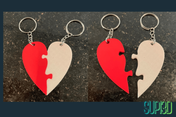 3D Matching Heart Keychain - A Perfect Valentine's Gift