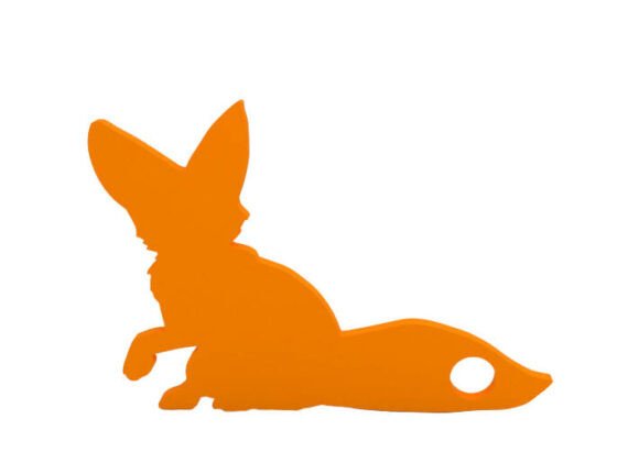Carry a Bit of the Wild with the Fox Silhouette Keychain STL - 3D Model for Easy 3D Printing