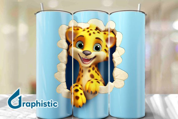 Cheetah 3D Smashed Wall Art 05: A Bold Design Statement