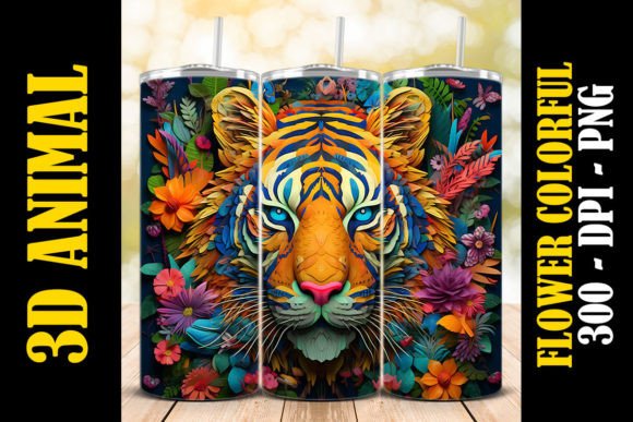 Discover the 3D Indochinese Tiger Tumbler 3