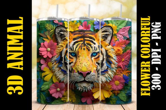 Discover the 3D Yellow Tiger Tumbler