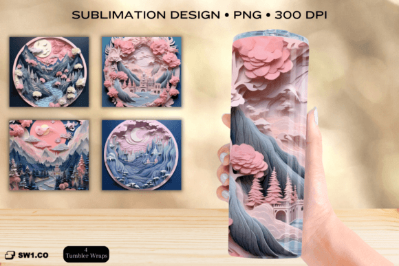 Enhance Your Brand with 3D Nature Art Tumbler Wrap