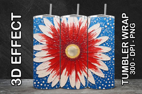 Evaluating the 3D Blue Daisy Tumbler 1 Digital Sublimation Design