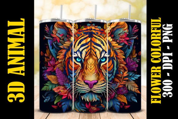 Explore the 3D Bengal Tiger Tumbler 1