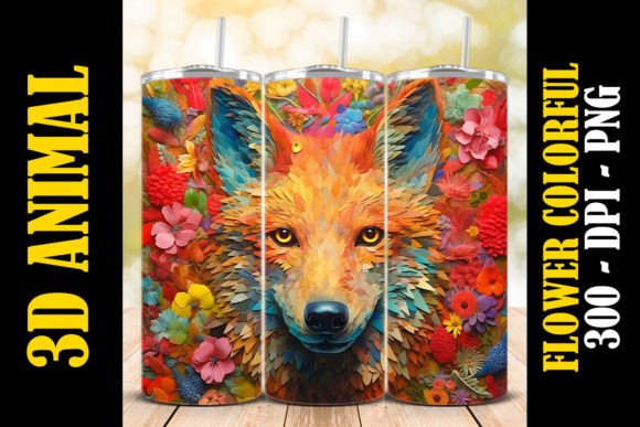 Explore the 3D Red Wolf Tumbler and Its Versatile PNG Wrap