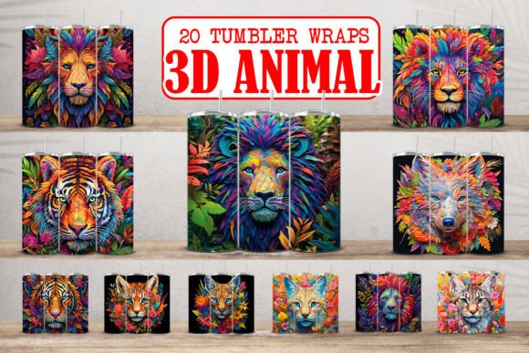 Exploring the 3D Animal Floral Tumbler Wrap: A Unique and Versatile Design Option