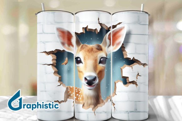 Exploring the Versatility of Deer 3D Smashed Wall Art 09 for Creative Projects