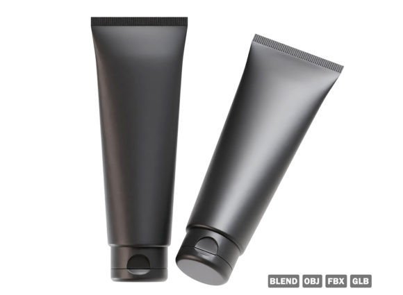 High-Quality 3D Model for Cosmetic Tubes