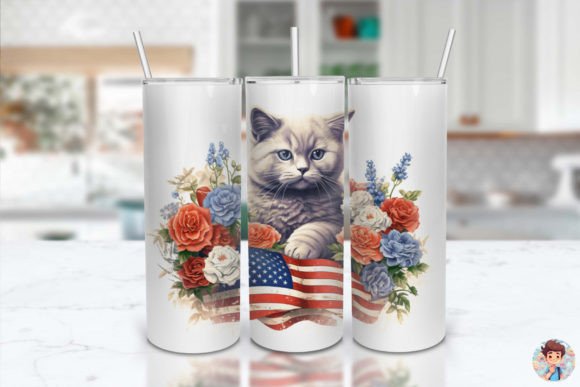 Patriotic Cat Flowers 3D Tumbler Wrap: A Complete Guide to Digital Sublimation Success