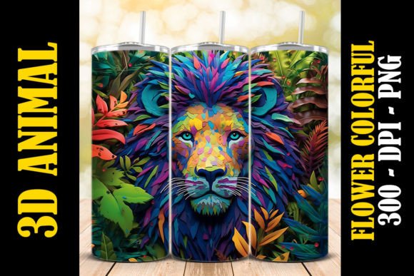 Unleash Creativity with 3D African Lion Tumbler